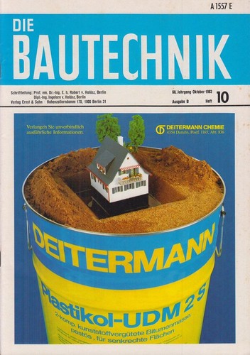 Die bautechnik ottobre - die, bautechnik,